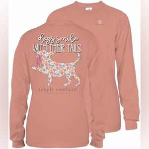 NWT Simply Southern Dogs Smile with Their Tails Long Sleeve